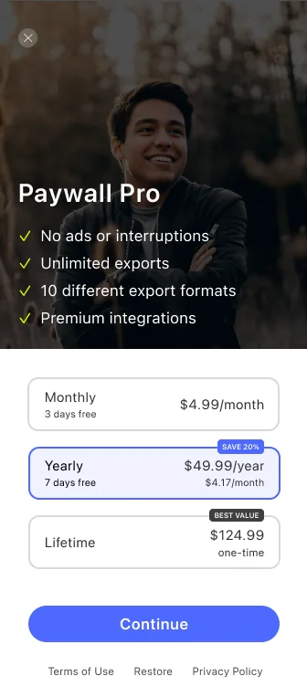This is the only part in the paywall blueprint with complex logic.