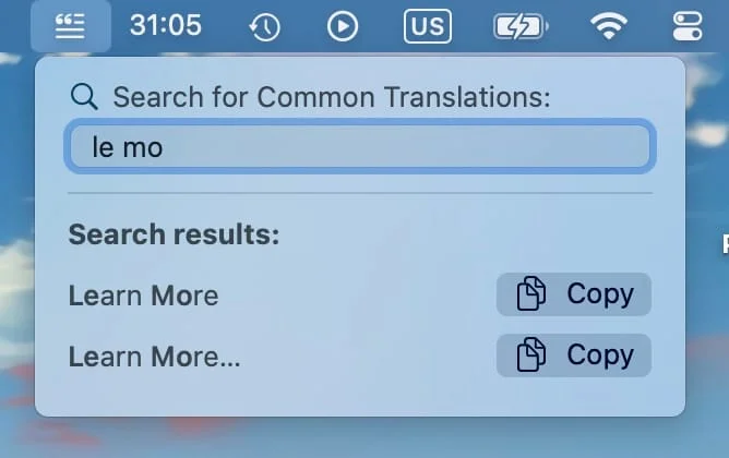Common translations