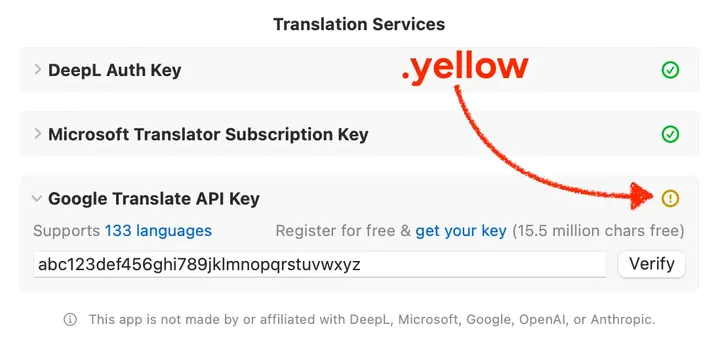 Yellow with contrast