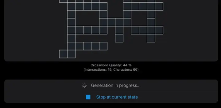 Crossword generation