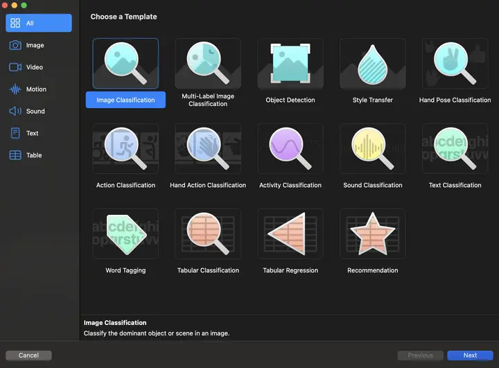Create ML Project Templates